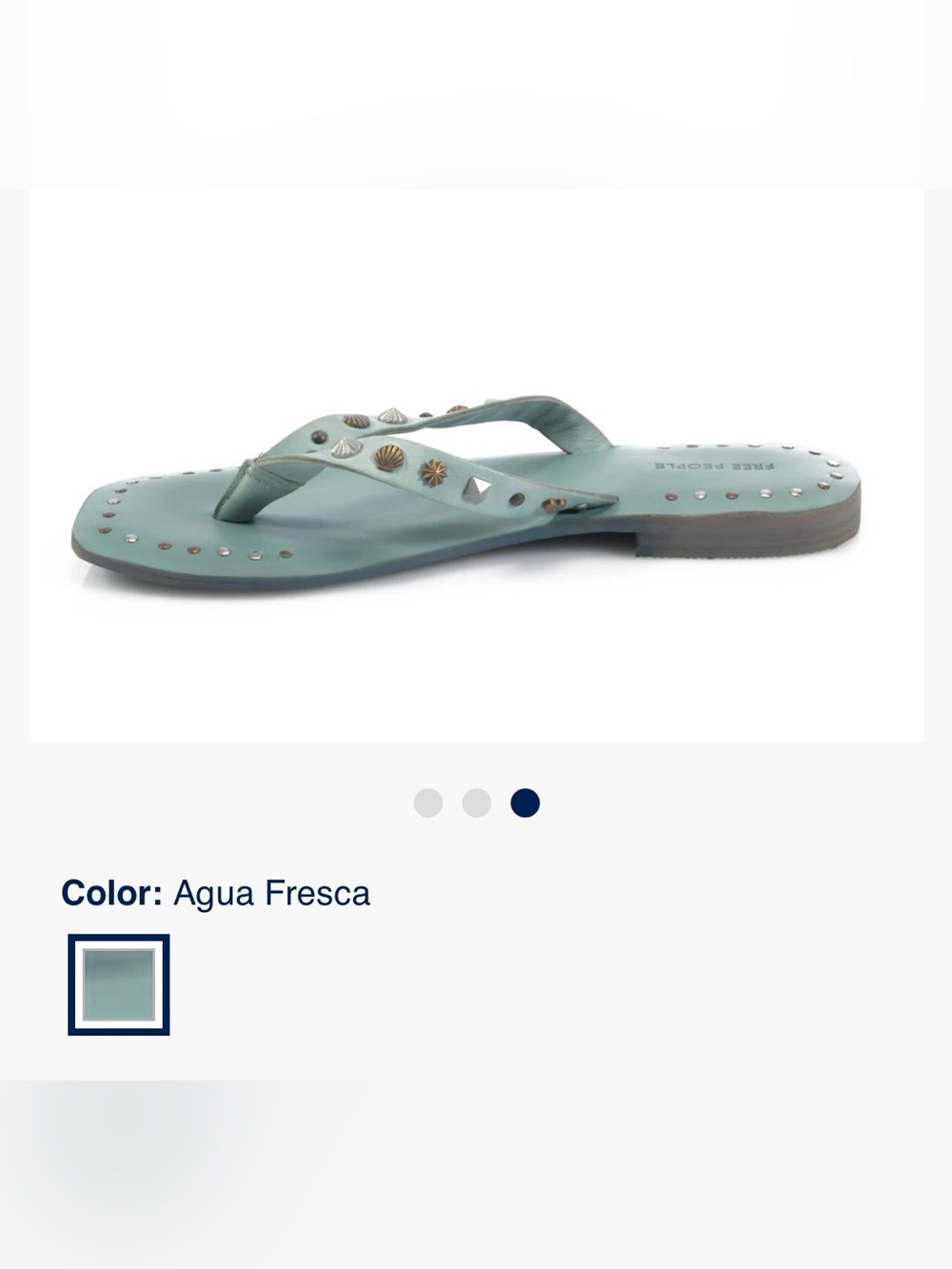 Free People Tide Flip Flop with Metallic Studs - Never Worn
